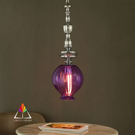 Nicole Purple Pendant Light – Lights Library