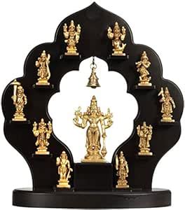 Buy Exotic India Brass and Wood Dashavatara The Ten Incarnations of ...