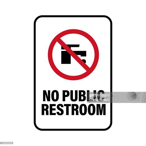 No Public Restroom Sign High-Res Vector Graphic - Getty Images