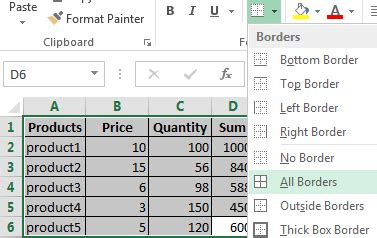 Image result for Table Excel Tutorial
