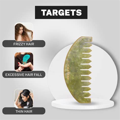Jade Comb with Black seed Onion Oil- hairfall reduction, shine ...