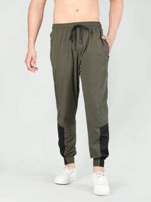 Buy Chkokko Men Olive Track Pants Online