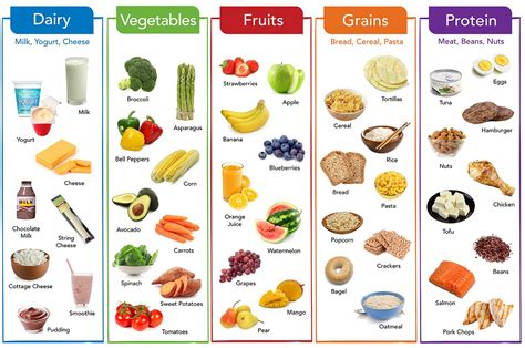 6 nutrition groups