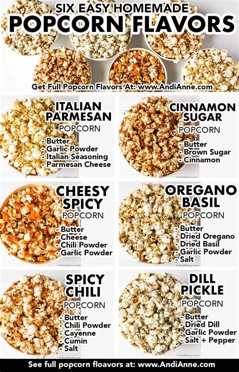 If you’re bored with plain popcorn, try mixing things up with these six ...