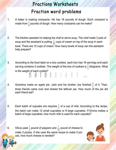 Image result for Math Test Fraction Word Problems