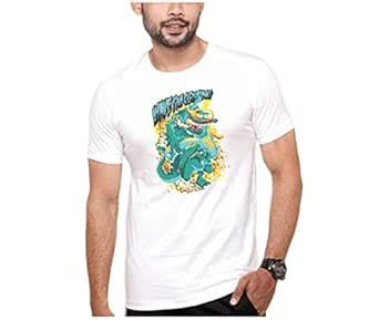 Buy Samriddhi Shopper Printed Pure Cotton Half Sleeves Round Neck White ...