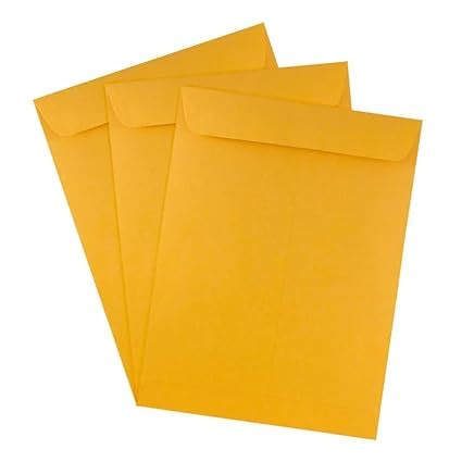 sudyut 10X12 Inch (Pack of 50) Laminated Yellow Paper Envelope A4 size ...