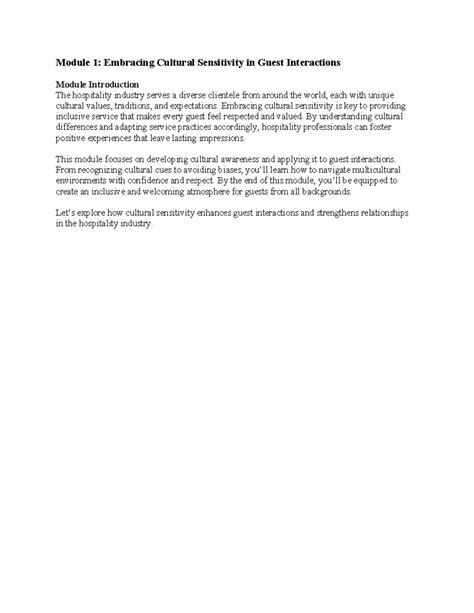 Cultural Sensitivity Training in Hospitality: Strategies for ...