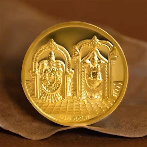 Nek By Jar 22KT (22 karat) Gold Balaji Coin | Buy Now – BharatAgri ...