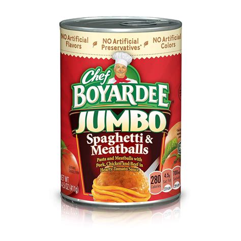 Chef Boyardee Jumbo Spaghetti and Meatballs, 14.5 Oz Can - Walmart.com