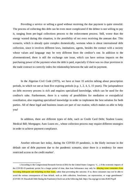 Business article about international debt collection | Freelancer