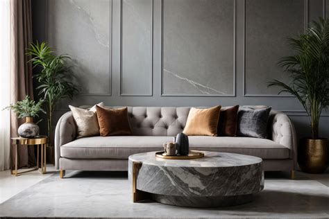 Fabric Sofa And Coffee Table Free Stock Photo - Public Domain Pictures
