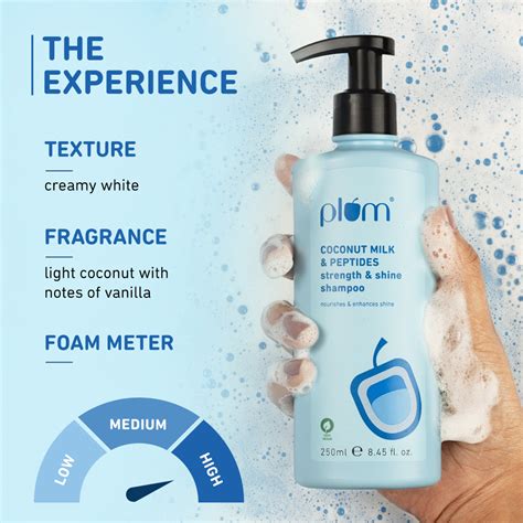 Buy Plum Coconut Milk & Peptides Shampoo for Silky Hair | Plum Goodness