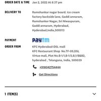 [Resolved] KFC India — Order not received through kfc app