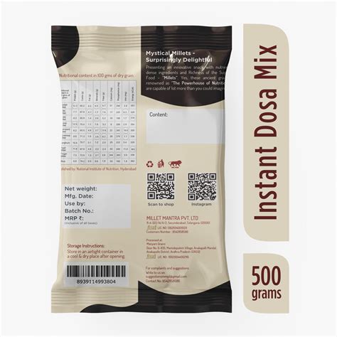 Millet Instant Dosa Mix – milletmantra