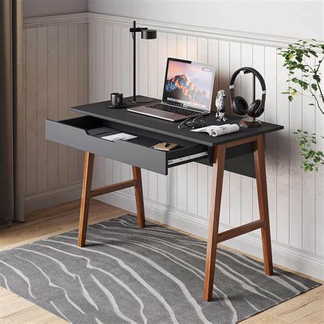 PARMA 42 Inch Modern Desk - Home & Office Small Computer Desk with Wide ...