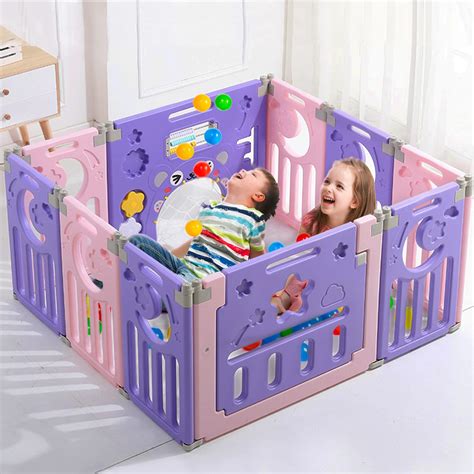 Baybee Playard Playpen for Kids, Portable Baby Activity with Safety Lo ...