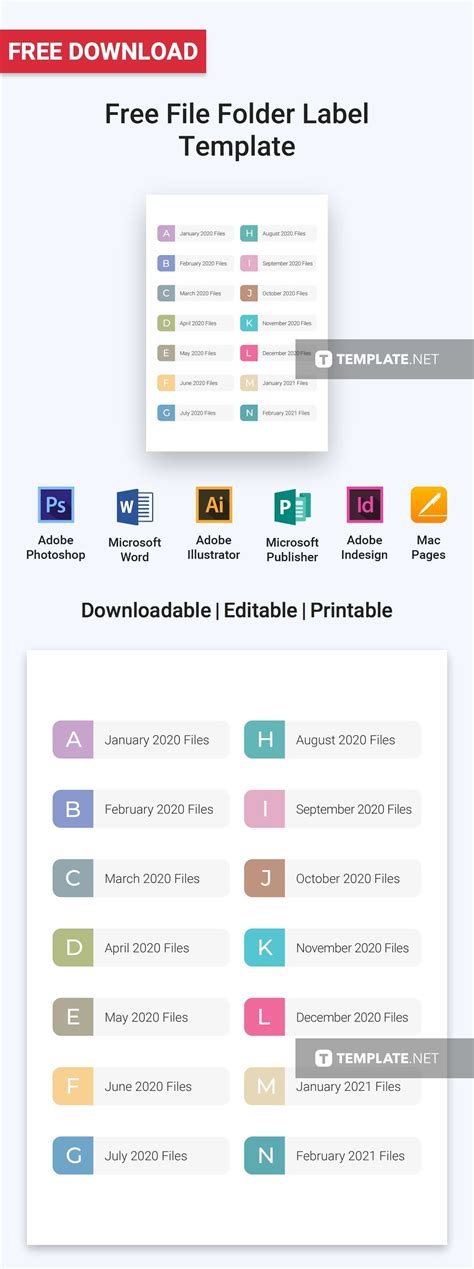 Free File Folder Label Label Templates Designs File with regard to ...