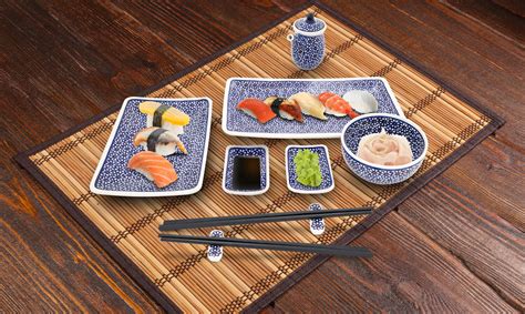 Sushi Geschir Set 8-teilig für 2 Personen Dekor 120, 129,99