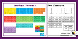 Colour Thesaurus Vocabulary Grid