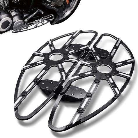 Amazon.com: MZS Motorcycle Floorboards Driver, Touring Footboards Rider ...