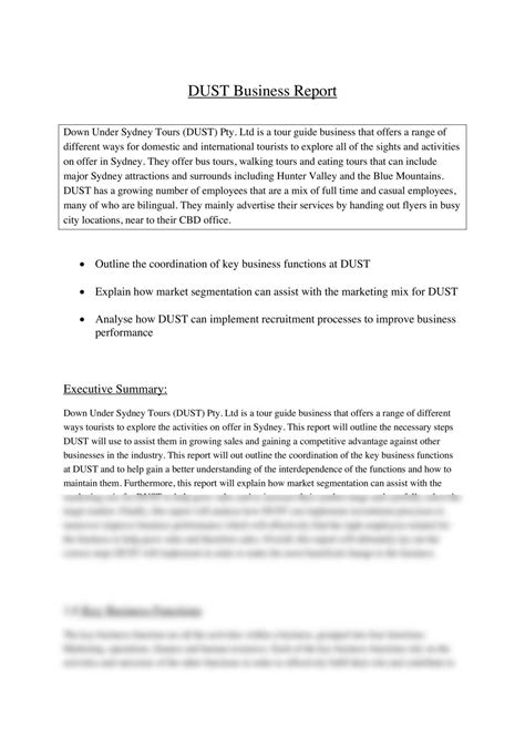 Image result for Business Report Assignment Example