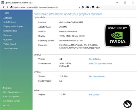 Image result for How to Check OpenGL Version Windows 1.0