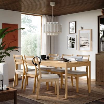 TONSTAD / TONSTAD table and 6 chairs, oak veneer/oak effect Fridtuna ...
