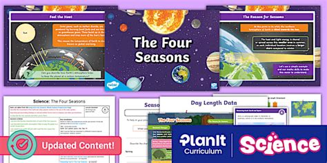 Y5 Earth and Space: The Four Seasons: Lesson 4