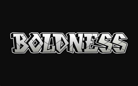 Boldness - single word, letters graffiti style. Vector hand drawn logo ...