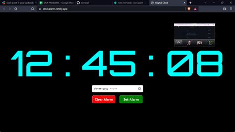 Image result for Digital Alarm Clock Interface HTML/CSS