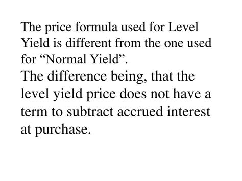Image result for Level Yield Method Bond
