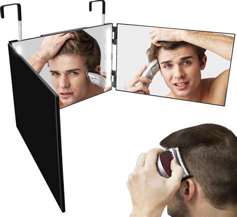 Amazon.com : Self-Cut System - 3 Way Mirror with Lights - Three Way ...