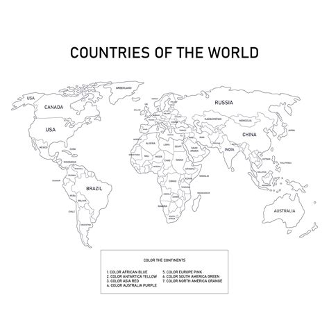 Printable Map of the World 的图像结果