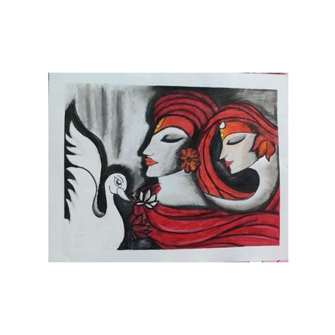 Radha Krishna - Oil Painting – Kreate
