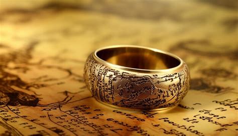 Ring of elf style the ring has elfic letters curved inside | Premium AI ...