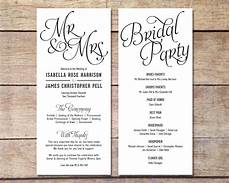 Simple Wedding Program Ideas by Simple Wedding Program Customizable By Paperroutecollective Simple Wedding Program Ideas