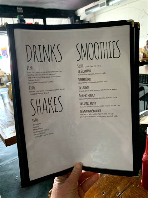 Menu at Imagine Vegan Cafe, Memphis, Young Ave