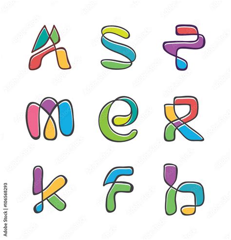 Hand Drawing Letter Design Stock Vector | Adobe Stock