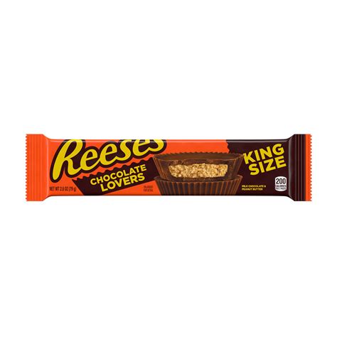 REESE'S Chocolate Lovers Milk Chocolate Peanut Butter Cup King Size Bar ...