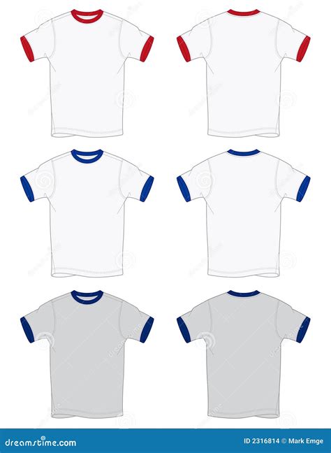 Ringer T-Shirt Outlines Vector Stock Vector - Illustration of rocker ...