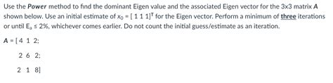 Power Method to Find Dominant Eigen Vakues Code in Python 的图像结果