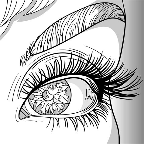 Printable Eye Coloring Page