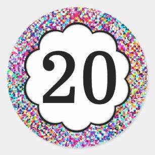 Number 20 Stickers & Labels | Zazzle UK