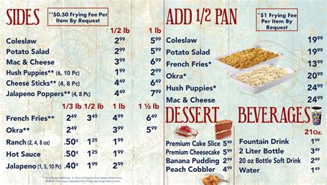 Fresh Market Menu – Captain Jay’s Fish & Chicken