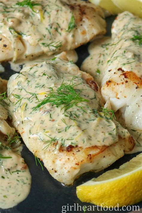 Fish With Cream Sauce | Girl Heart Food®