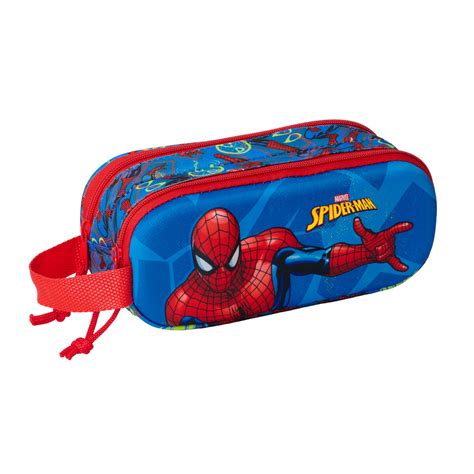 Plecak szkolny Spider-Man Czerwony Granatowy 21 x 8 x 6 cm - Inna marka ...