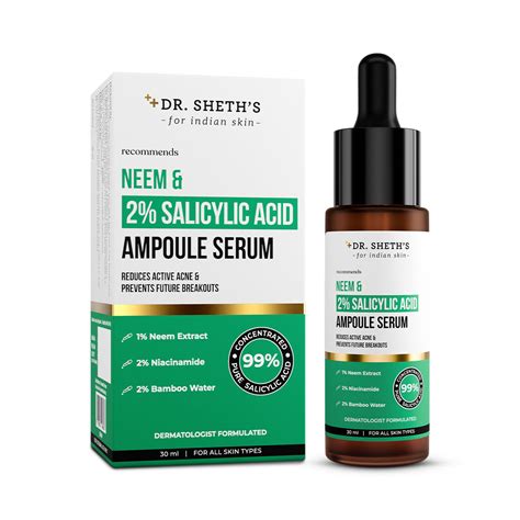 Neem & 2% Salicylic Acid Ampoule Serum - 30ml – Dr Sheth's