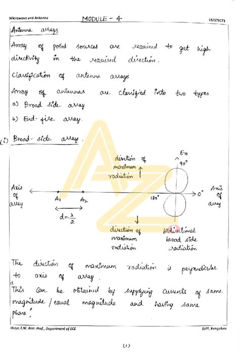 Microwave and Antenna MWA Module 4: Antenna Arrays and Radiation ...