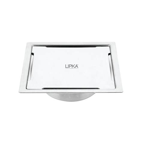 Yellow Exclusive Square Flat Cut Floor Drain (6 x 6 Inches) with Cockr ...